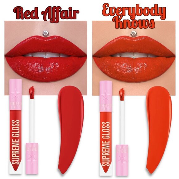 Jeffree Star Bundle—Red Affair & Everybody Knows—Supreme Gloss *NIB* - Picture 1 of 3